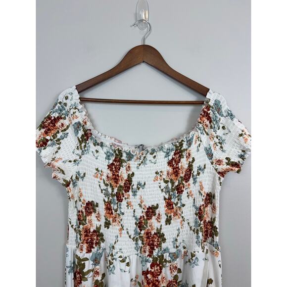 Women’s Floral Maxi Dress Sz 2x J for Justify Peasant Boho Festival High Low - Picture 2 of 10